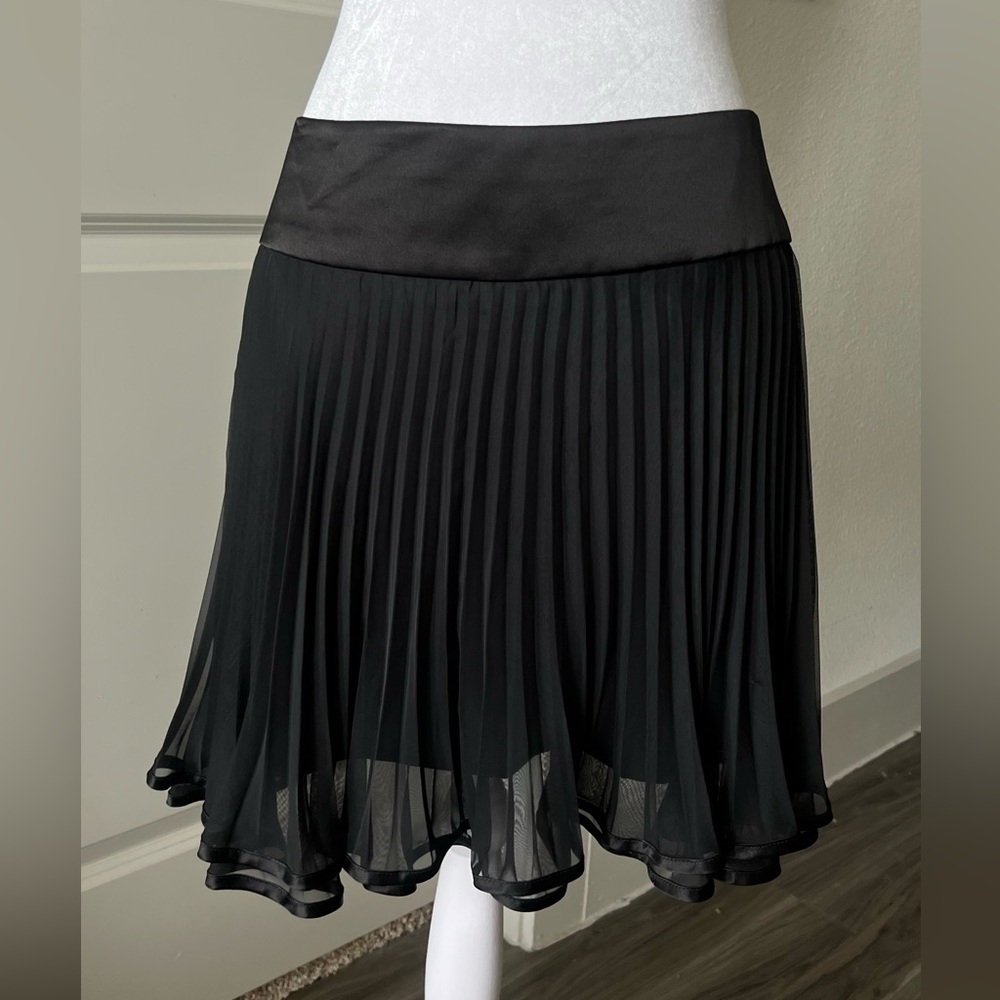 Nanette Lepore Black Pleated Mini Skirt for Cocktail